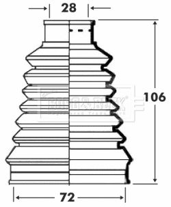 BORG & BECK gofruotoji membrana, kardaninis velenas BCB6072